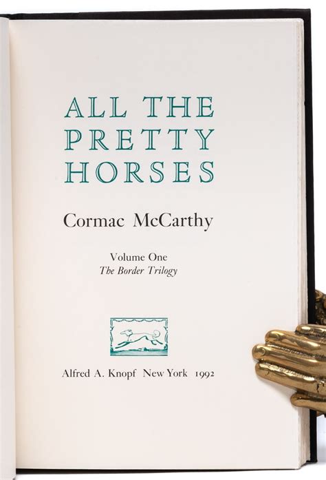 The Border Trilogy: All the Pretty Horses, The Crossing, and Cities of ...