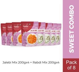 INDIMIX Instant Jalebi & Rabdi Mix Pure Veg 20-Minute Indian Sweet Just ...