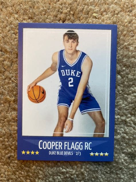 Only 50 Cooper Flagg Custom Rookie Card Duke Bound - Etsy