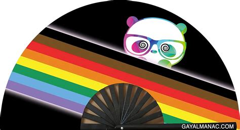 PandaTak Large Folding Fans with UV Reactive Ink for LGBTQ India | Ubuy