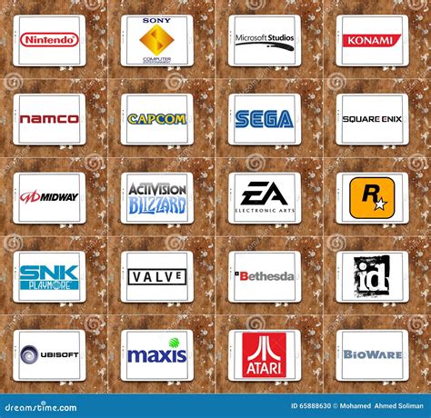 Top Famous Video Game Companies and Developers Logos Editorial Image ...