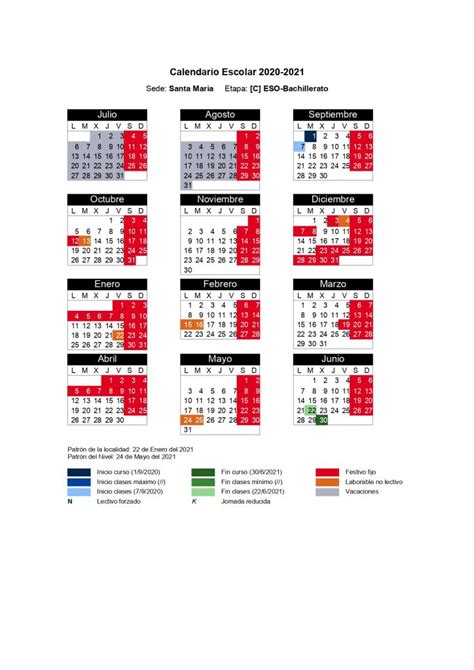 Calendario Mayo Junio 2021