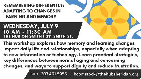 Dementia Workshop: Remembering Differently , 211 Smith St, Sheridan, WY ...