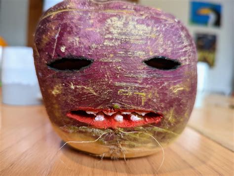 Did a traditional turnip carving this year : r/ireland