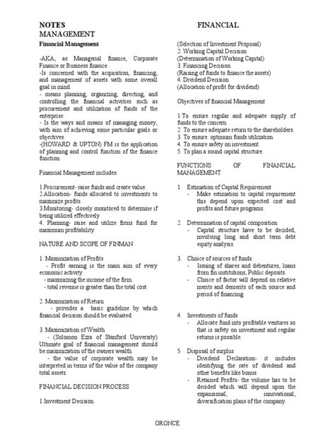 Image result for Financial Management Notes Class 12 PDF