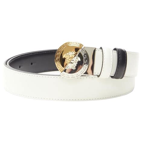 White Versace Belt Men