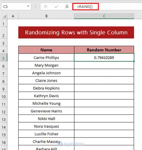Randomize Data in Excel 的图像结果