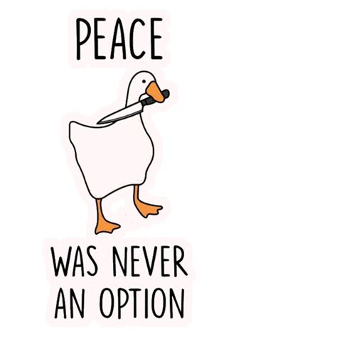 Goose With Knife Meme Premium Vinyl Stickers – stickerogy