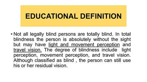 Blindness and Low Vision | PPTX