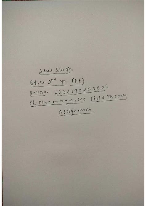 EMFT 2nd Year (EE) Assignment: Del Operator, Gradient, and Divergence ...