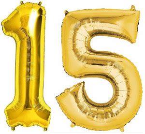 Flipkart.com | Koofest Stores Solid 15 Number Foil Golden colour ...