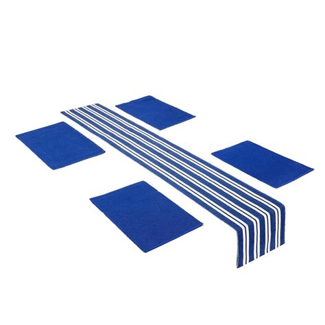 Buy Encasa XO Table Runner and Placemats Set 4 | Fine Ribbed Cotton ...