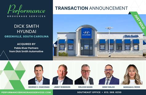 Dick Smith Hyundai in Greenville, South Carolina Acquired by Pablo ...