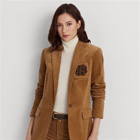 Lauren Petite Bullion Corduroy Blazer In Classic Camel | ModeSens