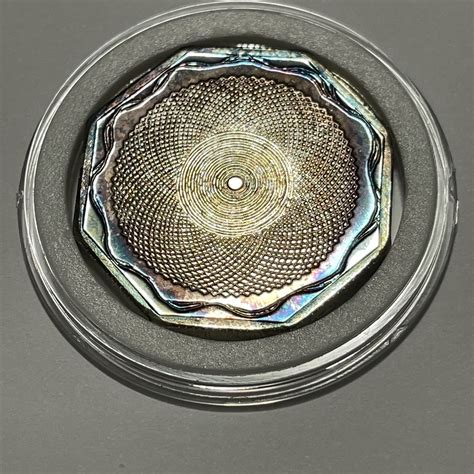 1851 Octagon Shaped Coin Copi Rainbow Toning 1 Troy Oz .999 Fine Silver ...