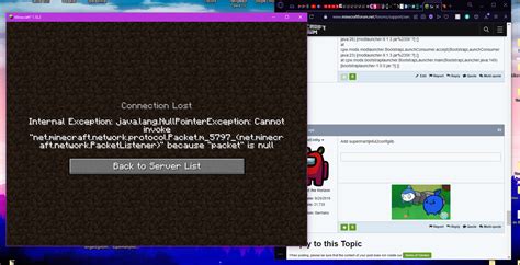 Create Mod Causing Server to Refuse Connection 的图像结果