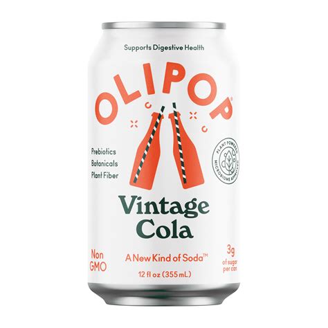 OLIPOP Prebiotic Soda, Vintage Cola, 12 fl oz, Pantry Packs - Walmart.com