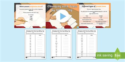 Present Continuous Tense PowerPoint Pack - ESL - Twinkl