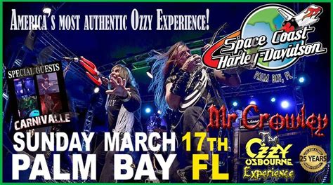 Space Coast Harley Davidson presents Mr Crowleys Ozzy Experience ...
