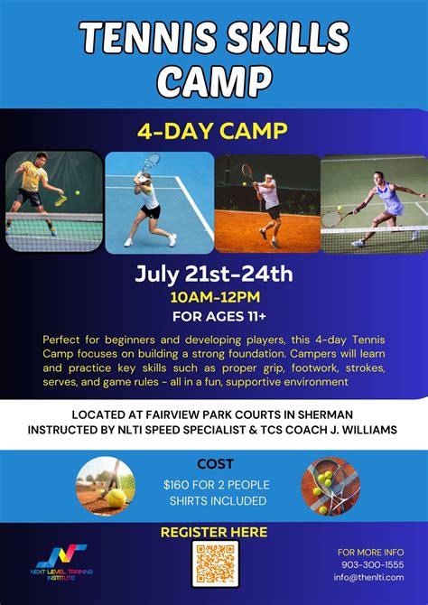 Tennis Skills Camp Day 1 of 4(Middle & High School), W Fairview Ave ...
