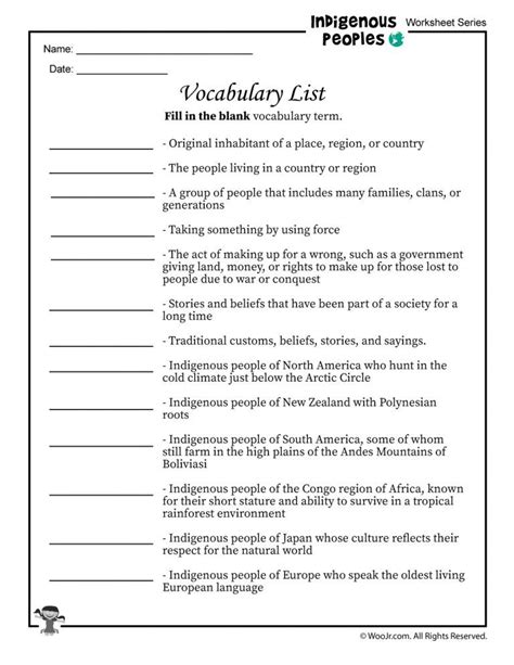 Indigenous Peoples Day Worksheets: Activities & Learning