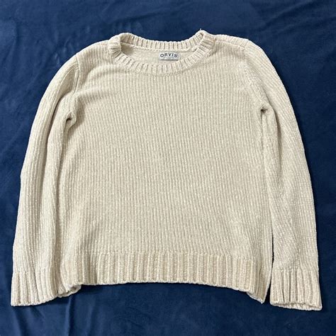 Orvis Men's Cream Jumper | Depop