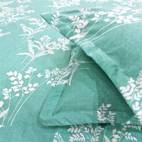 Buy 210 TC Green Cotton Floral Fitted bedsheet Online In India – AURAVE