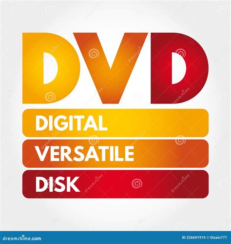 DVD - Digital Versatile Disk Acronym, Technology Concept Background ...