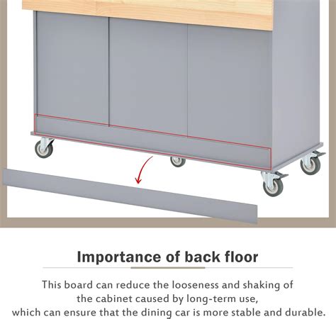 Buy Krinana Rolling Mobile Kitchen Island on Wheels,Kitchen Island Cart ...