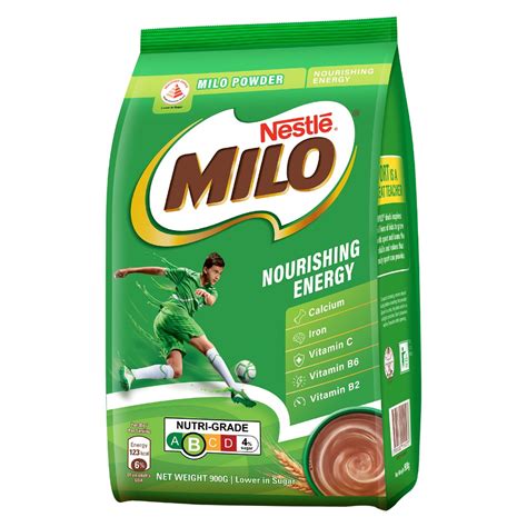 Milo Regular Chocolate Malt Powder With Milk Refill Pack (900g ...