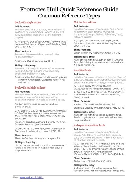 Image result for Types of Footnotes