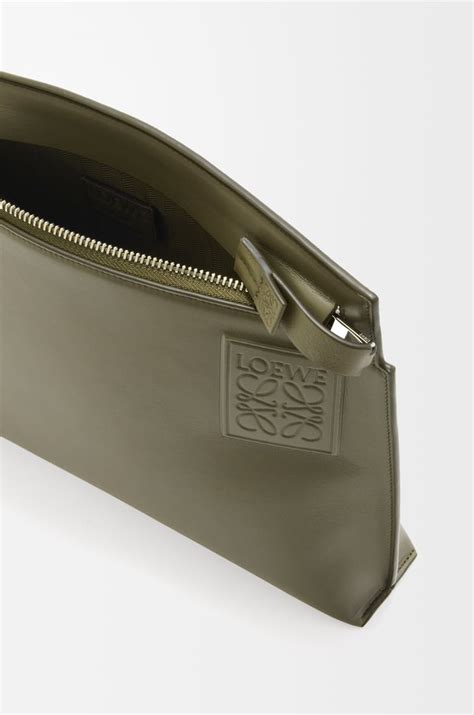 T Pouch in satin calfskin Green - LOEWE