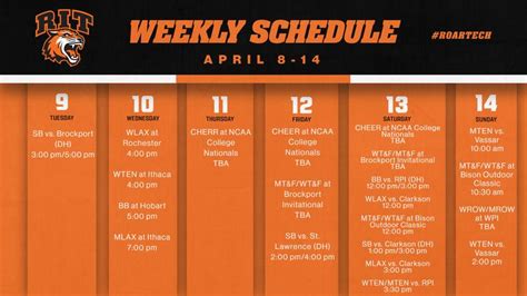 RIT Athletics Preview: April 8-14 - Rochester Institute of Technology ...