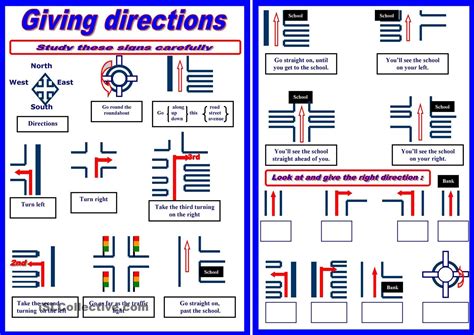 Directions Lesson ESL 的图像结果