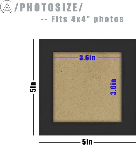 AEVETE 4x4 Picture Frames Black Wood Square Frame India | Ubuy