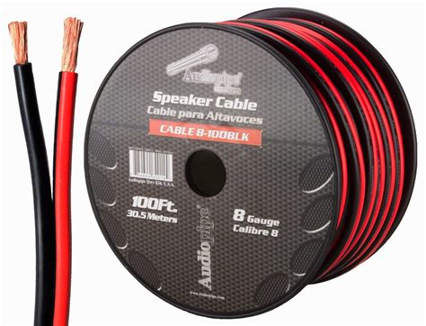 8 Gauge Speaker Wire - Red/Black (100 Feet) Car Audio Home Theater Sub ...