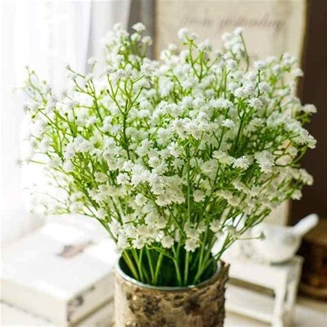 Buy SATYAM KRAFT 5 Pcs Babys Breath Flowers Artificial Gypsophila ...