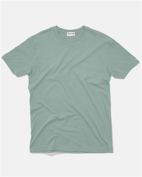 Solid Essential Tee, Sage | Colorful tee, Solid color tee, Black and ...