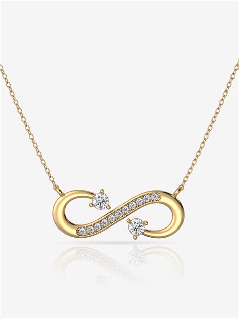 Symbolic Infinity Necklace 925 Silver and 18K Gold Plated – Verozi