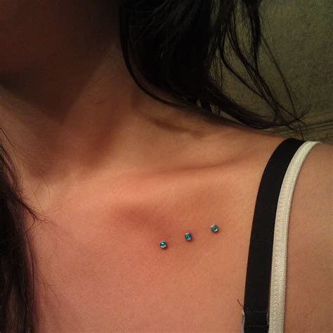 love my dermals:) | Dermal piercing, Collar bone piercing, Piercings