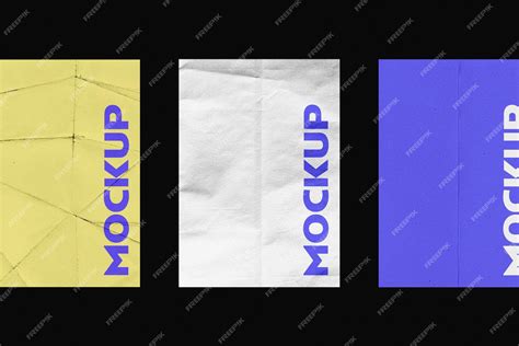 Premium PSD | Folded papers mockup