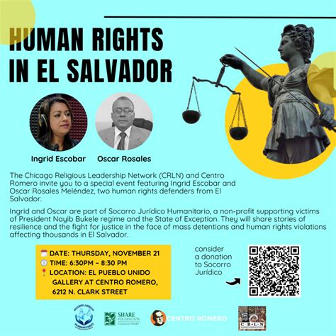 Human Rights in El Salvador: A Community Forum, November 21 – CRLN