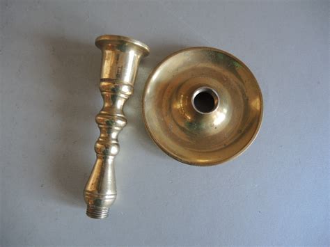 Antique Style Massive Solid Brass Bronze Candle Holder / Old Housewares ...