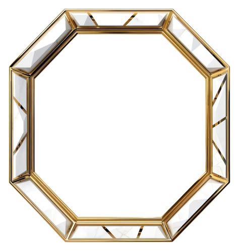 Png octagon photo gold white background | Premium AI-generated image