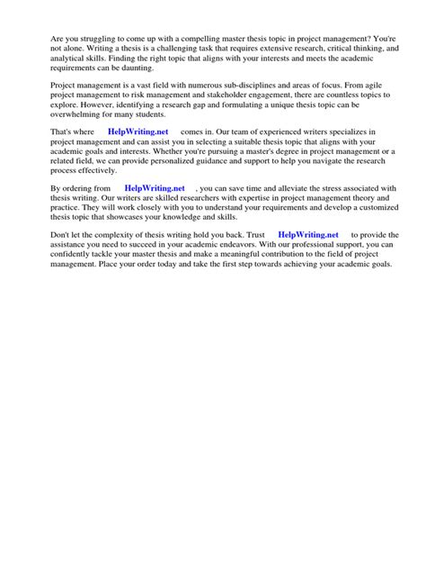 Dissertation Topics in Project Management 的图像结果