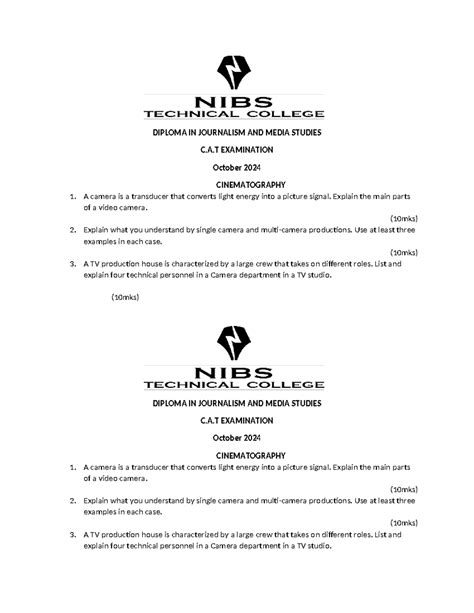 Cinematography - Cinema - DIPLOMA IN JOURNALISM AND MEDIA STUDIES C.A ...