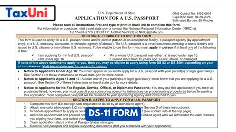 Image result for Sample DS-11 Form