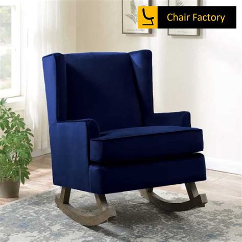 repeat Classic Navy Blue Rocking Chair For Indoor Area | Chair Factory