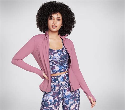 Skechers Goflex Mesh Jacket | Dark Mauve Mesh Jacket For Women | India