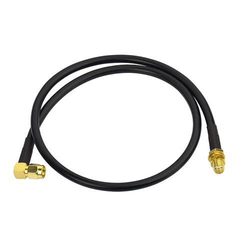 BINGFU Ham Radio Antenna Extension Cable SMA Male Right Angle to SMA ...